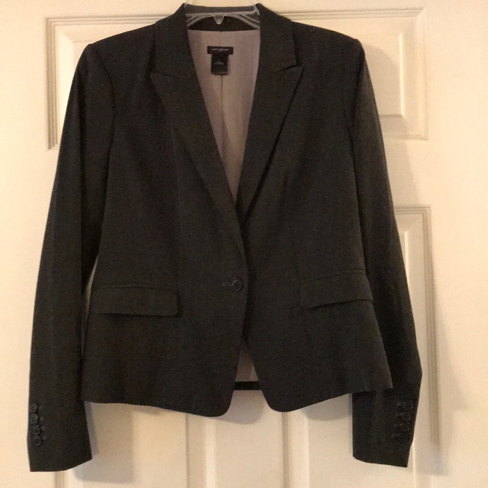 Ann Taylor Charcoal Suit Jacket Business Blazer